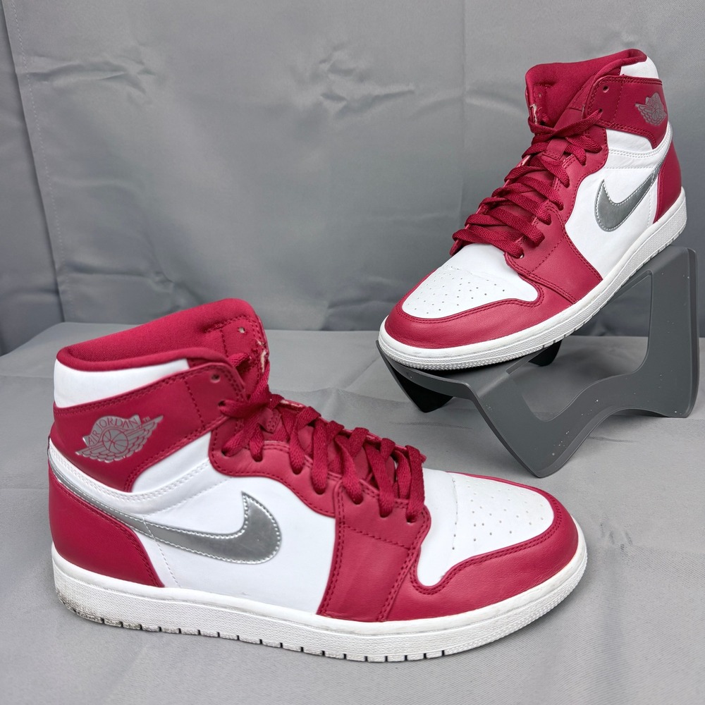 Air Jordan 1 Retro High Nouveau Gym Red White Silver 332550-602 Mens 10.5
